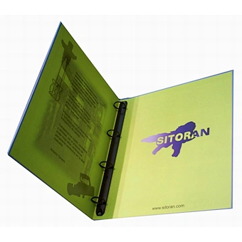 Customized a4 file folder 4 d ring binders printed logo paper cardboard hardcover file stationery file folder for office